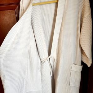 Spa by Charter Club Short Waffle Knit Robe in XL